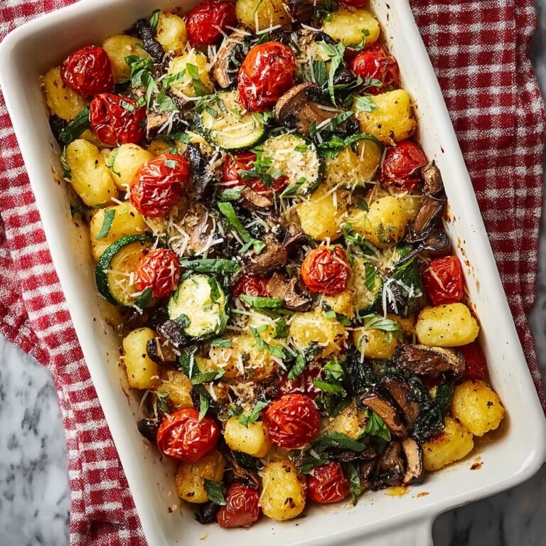 Tasty Roasted Vegetables with Gnocchi Recipe