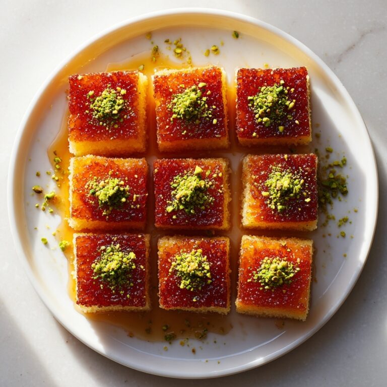 Coconut Basbousa with Pistachios Recipe
