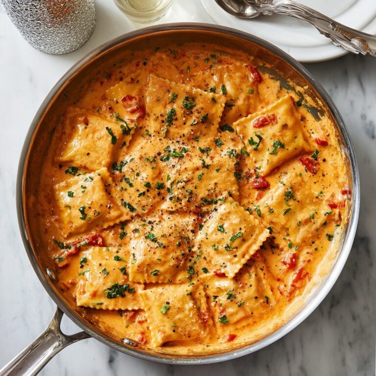 Ravioli with Sun-Dried Tomato Cream Sauce Recipe
