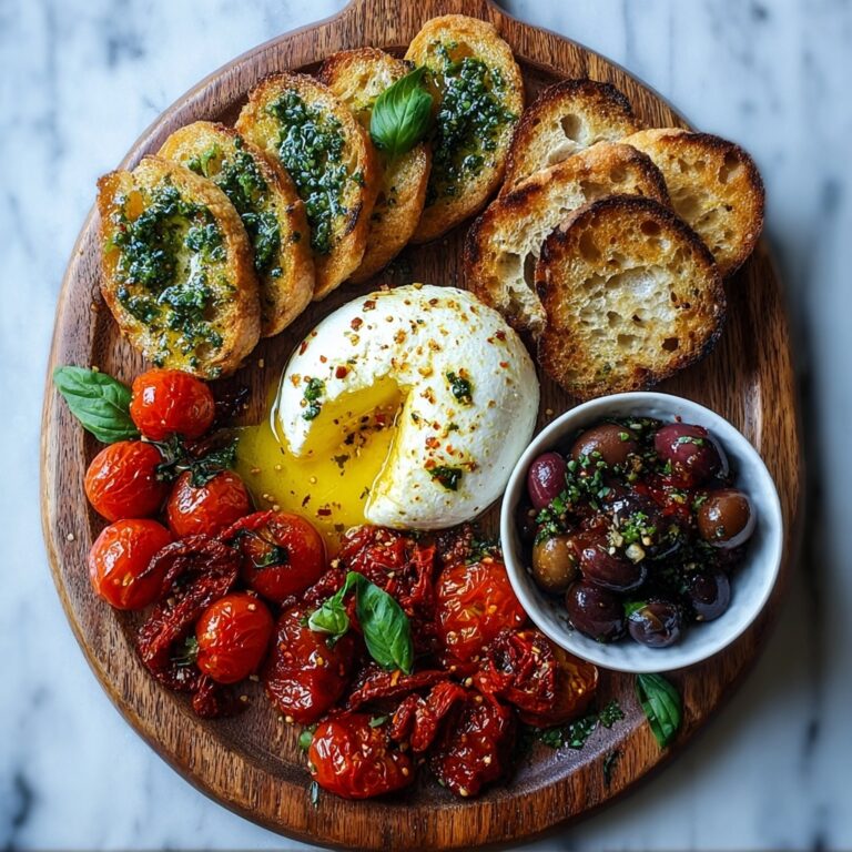 Rustic Mediterranean Bread and Burrata Board Recipe