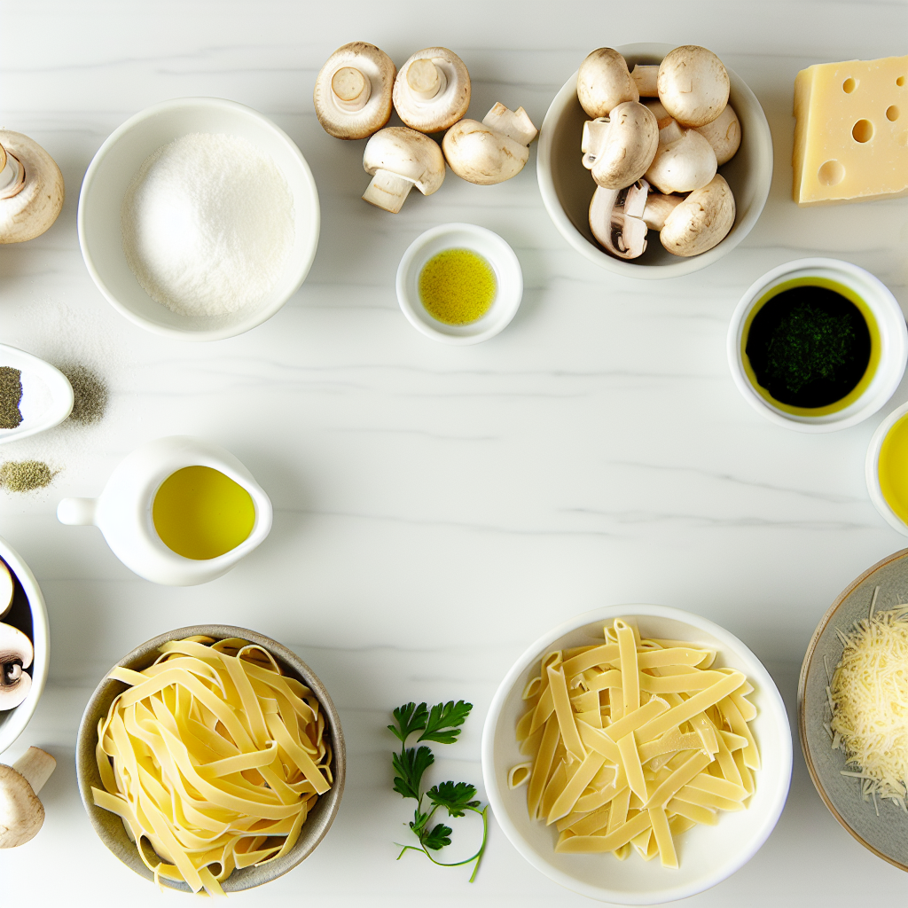 Creamy Alfredo Pasta with Mushrooms Recipe - Recipe Image