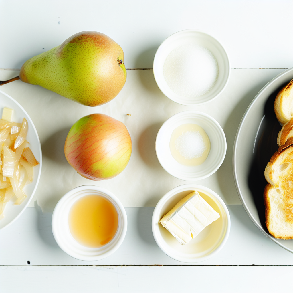 Pear Apple Grilled Cheese with Caramelized Onions Recipe - Recipe Image