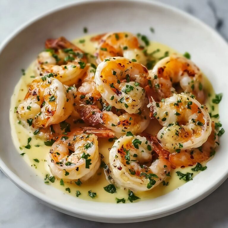 Shrimp with Creamy Garlic Sauce Recipe