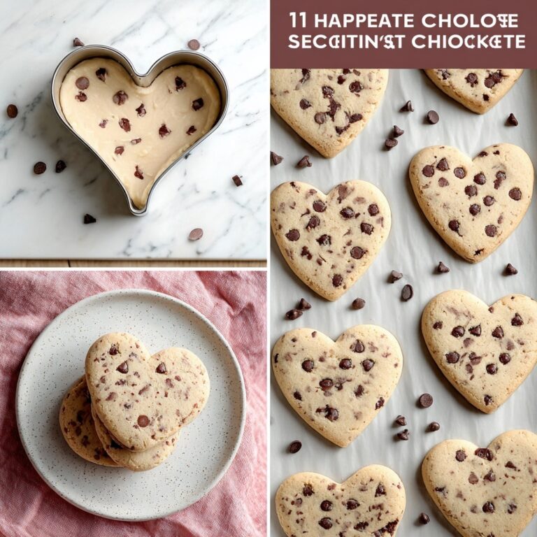 Heart-Shaped Chocolate Chip Cookies Recipe