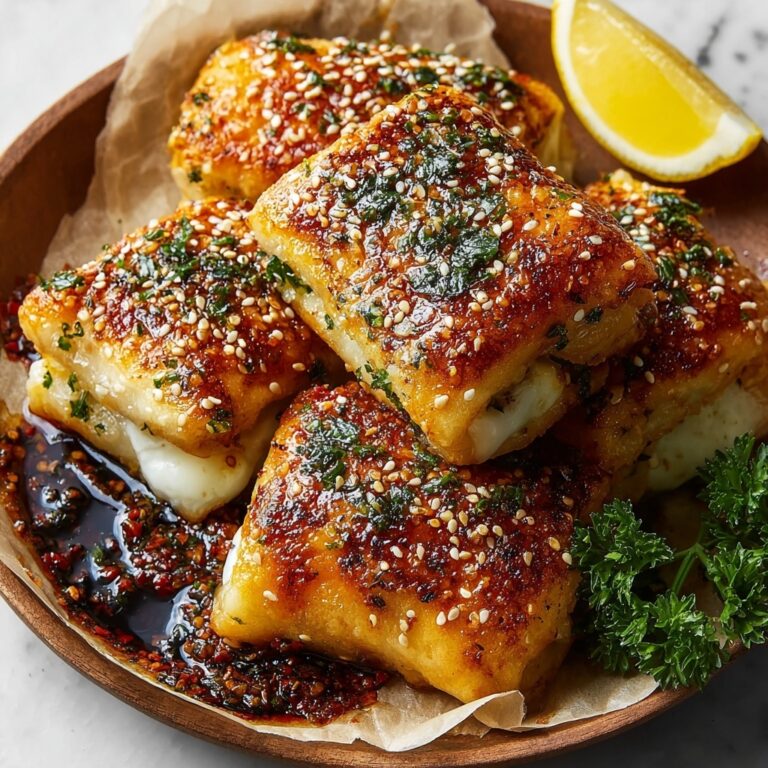 Crispy Baked Feta Rolls with Hot Chili Lemon Honey Recipe