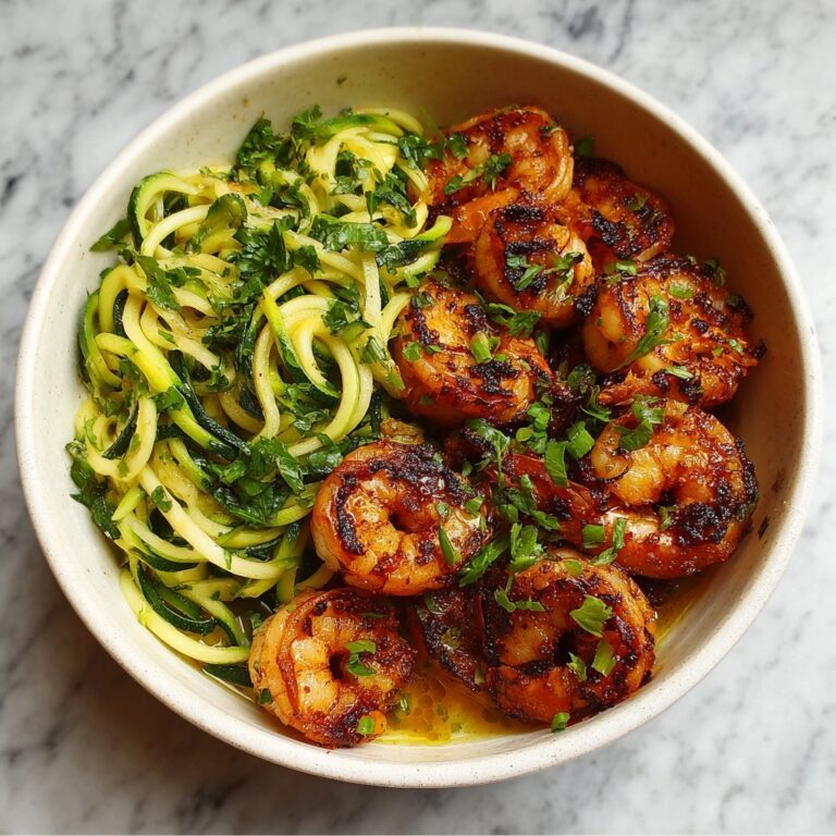 Citrus Grilled Shrimp Zoodles Recipe