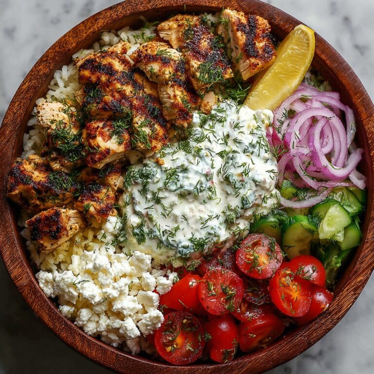 Greek Chicken Souvlaki Bowls with Herbed Feta Sauce – Ultimate 30-Minute Mediterranean Dinner Recipe