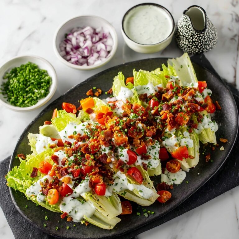 Crisp Wedge Salad with Homemade Ranch Recipe