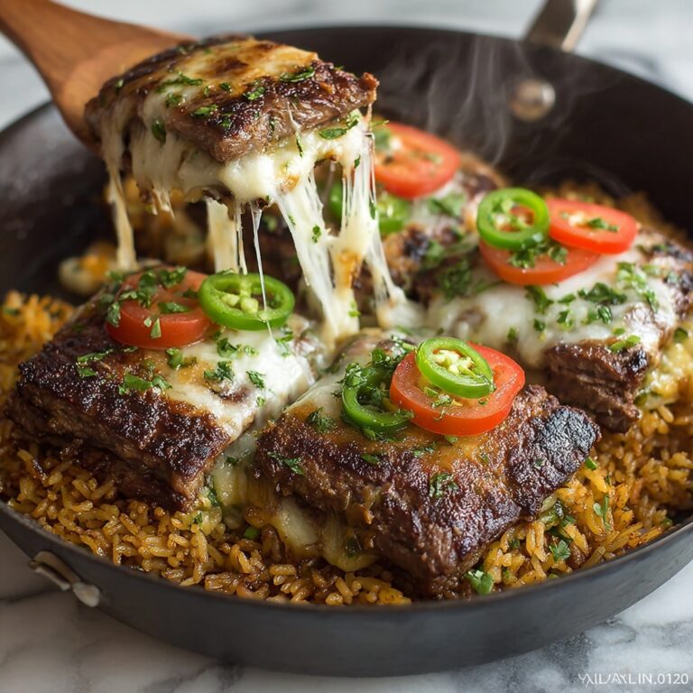 Queso Steak Fajita Skillet Recipe