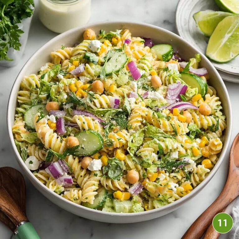 Healthy Cilantro Lime Pasta Salad – Creamy, Fresh, and Fast Recipe