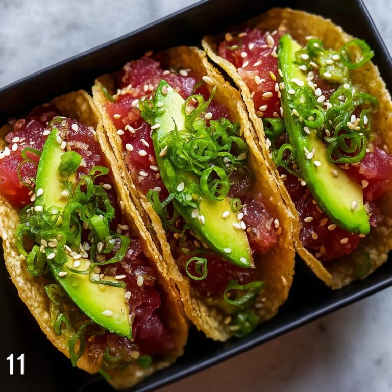 Spicy Tuna Tartare Wonton Tacos Recipe