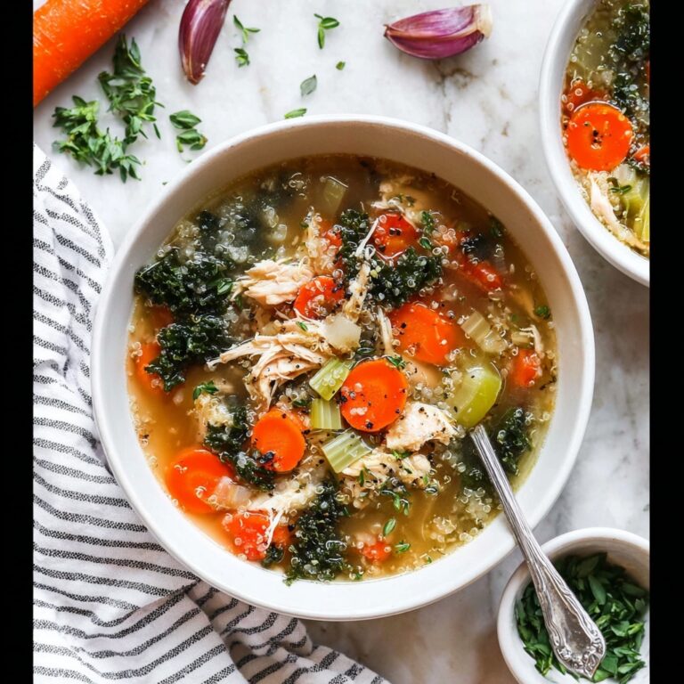 Nourishing Chicken Quinoa Soup with Vegetables Recipe