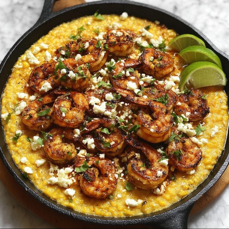 Shrimp with Creamed Corn and Feta Recipe