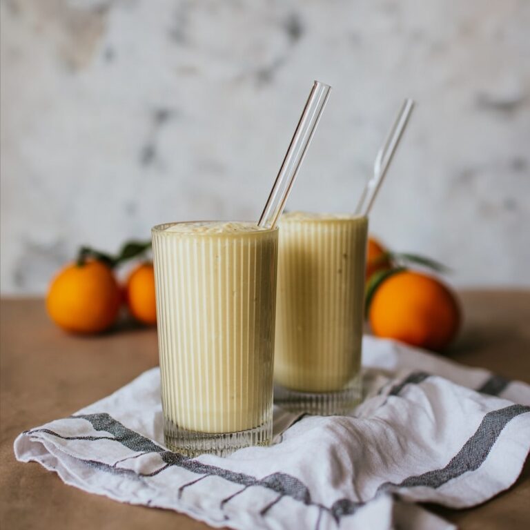 Healthy Mango Orange Smoothie with Yogurt Recipe