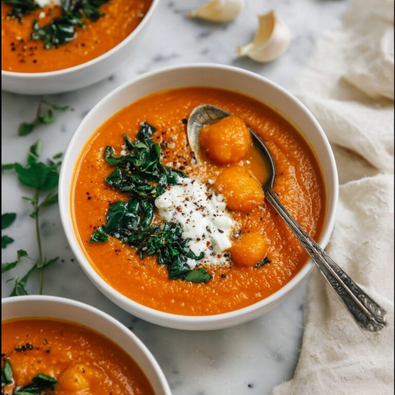 Vegetarian Gnocchi Soup with Roasted Red Bell Peppers and Ricotta Recipe
