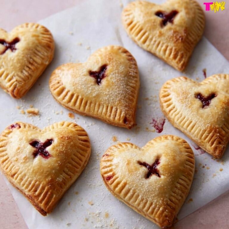 Mini Raspberry Nutella Heart Pies Recipe