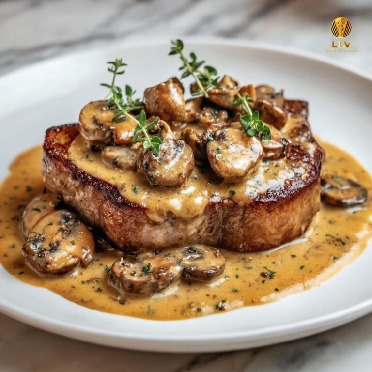 Creamy Mushroom Sauce Steak Recipe