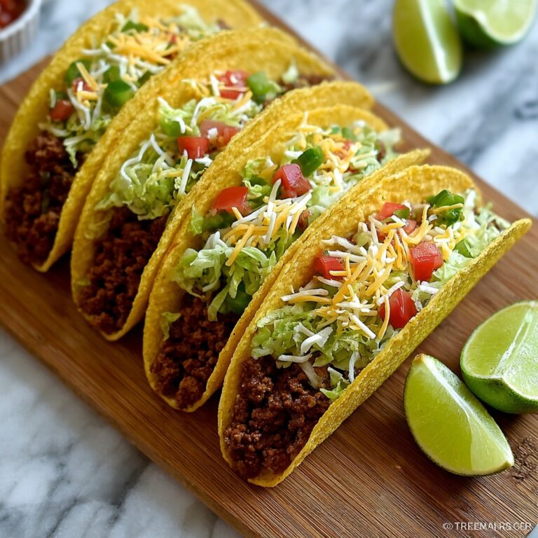 Classic Beef Tacos with All Toppings Recipe