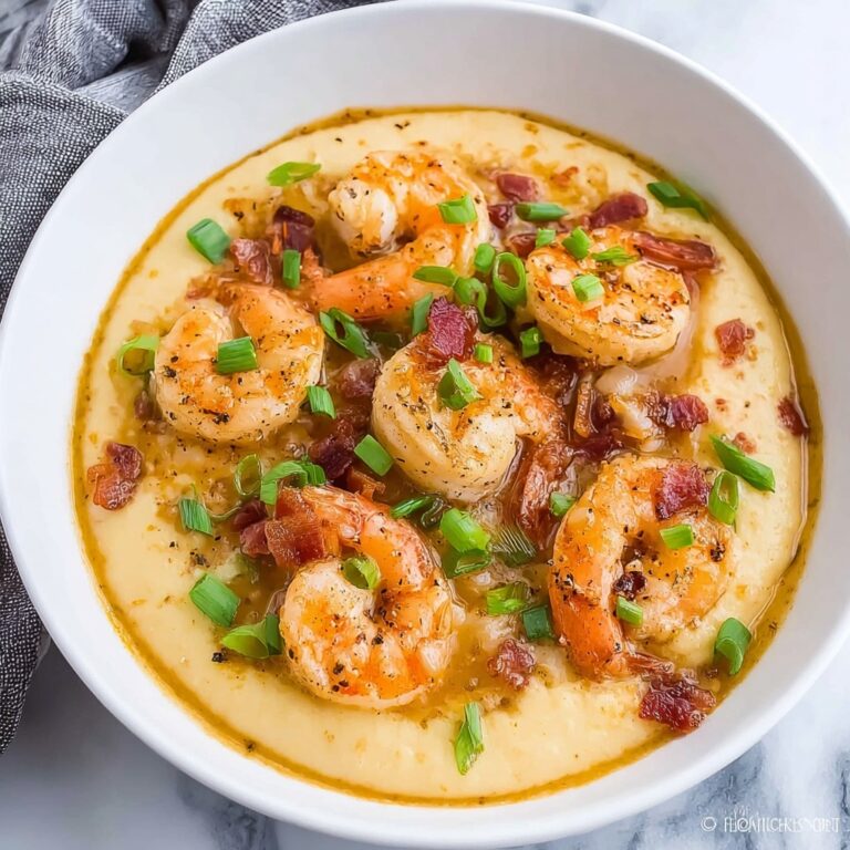 Smothered Shrimp and Parmesan Grits Recipe