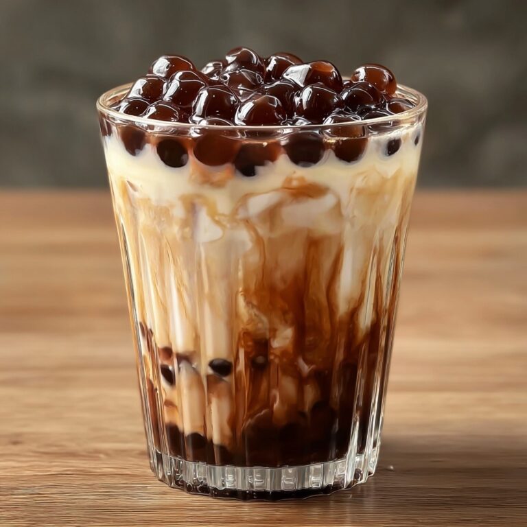 Cozy Red Bean & Black Sesame Milk Tea for Refreshing Sips Recipe