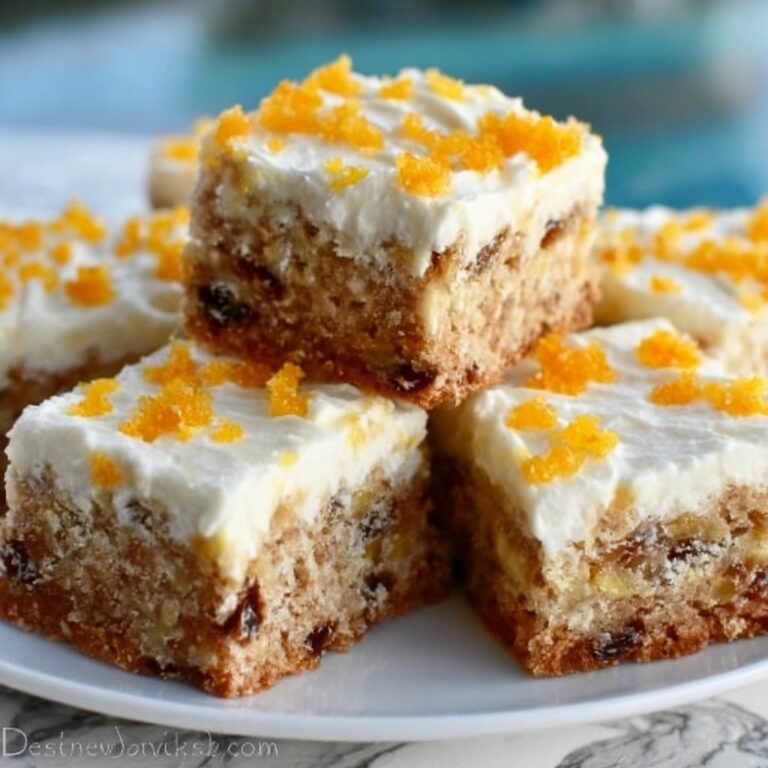 No Sugar Cottage Cheese Carrot Cake Bars Recipe