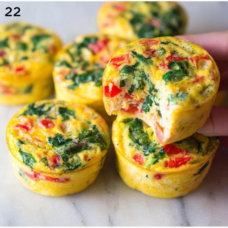 Instant Pot Egg Bites with Spinach and Red Pepper Recipe