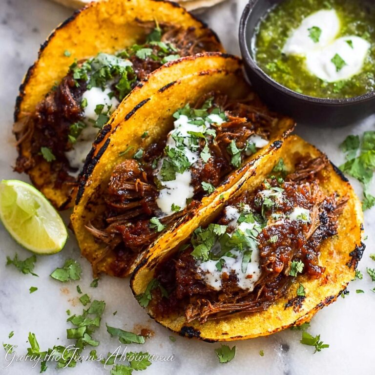 Savory Birria Tacos with Rich Beef Broth and Crispy Tortillas Recipe