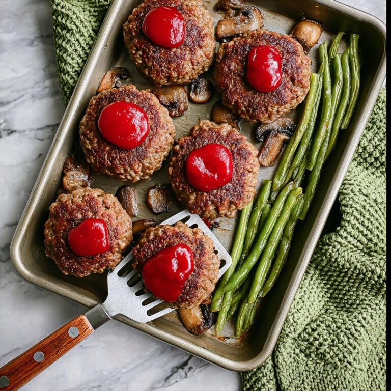Sheet Pan Mini Meatloaf with Veggies Recipe