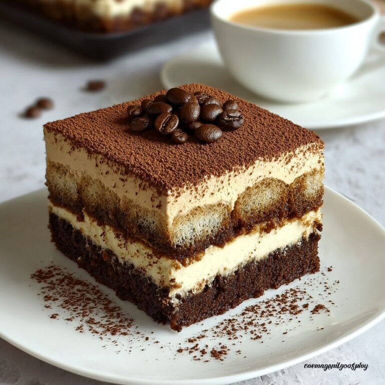 Irresistible Tiramisu Brownies with 2 Coffee Layers Recipe