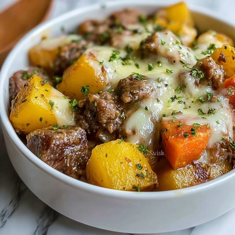 Crockpot Cheesesteak Potato Casserole Recipe