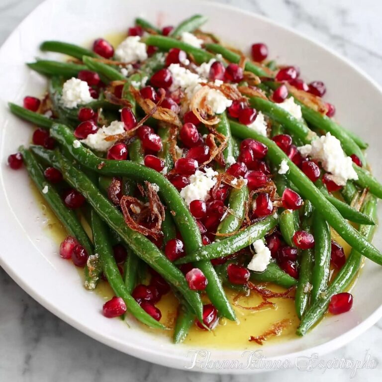 Maple Mustard Green Beans with Pomegranate and Goat Cheese Recipe