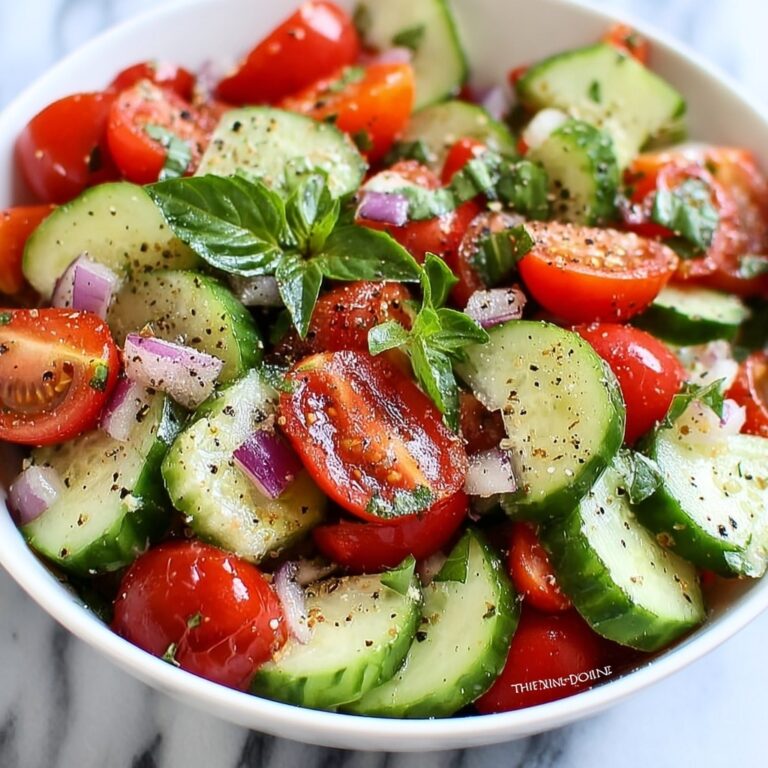 Zesty Tomato Cucumber Salad for Refreshing Summer Vibes Recipe