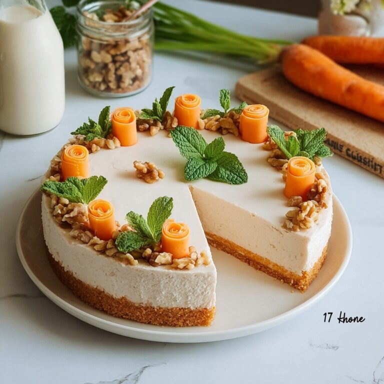 No-Bake Carrot Cake Cheesecake (Vegan & Gluten-Free) Recipe