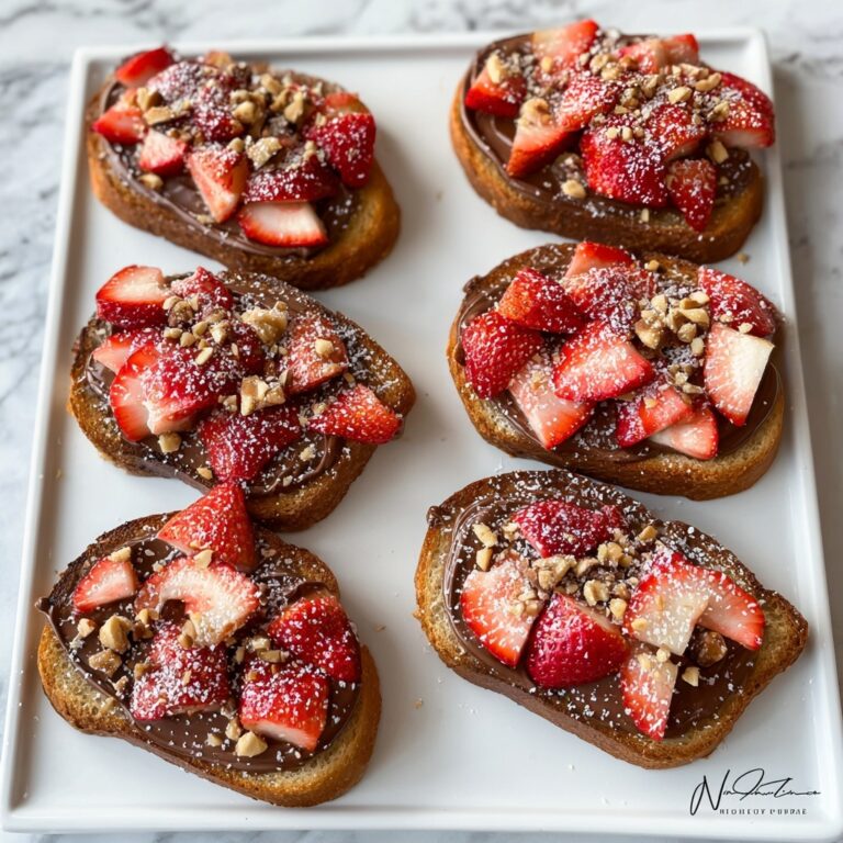 Chocolate Strawberry Bruschetta Dessert Recipe