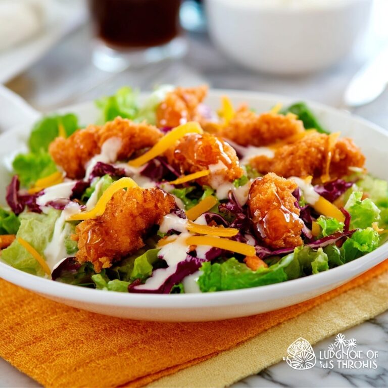 Sticky Chicken Fingers Salad Recipe