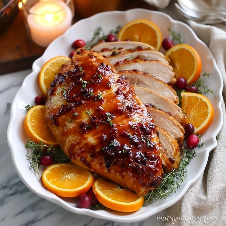 Cranberry Orange Glazed Roast Turkey Breast Recipe