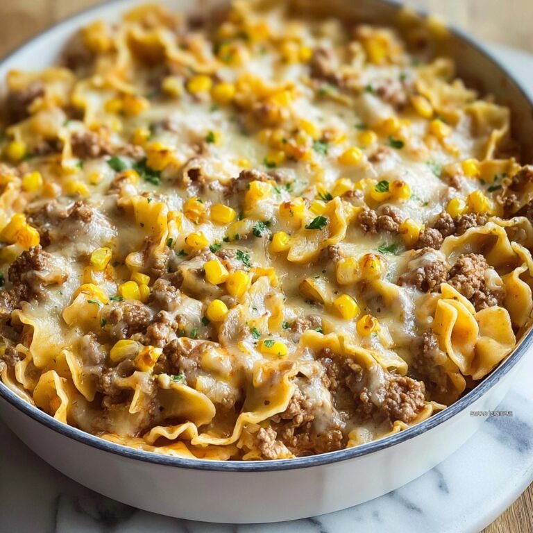 Garlic Butter Ranch Beef and Roasted Corn Bowtie Casserole Recipe
