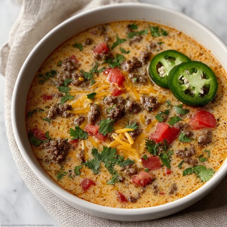 Spicy Jalapeño Cheeseburger Soup Recipe