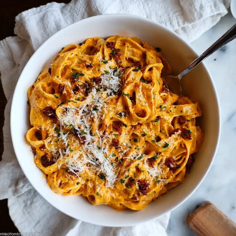 Creamy Pumpkin Alfredo Pasta Recipe