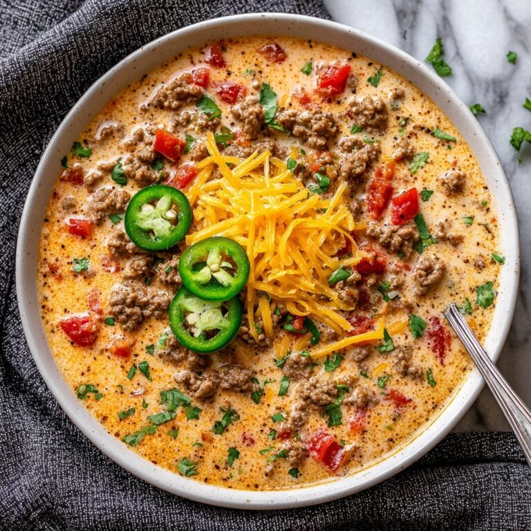 Spicy Jalapeño Cheeseburger Soup Recipe