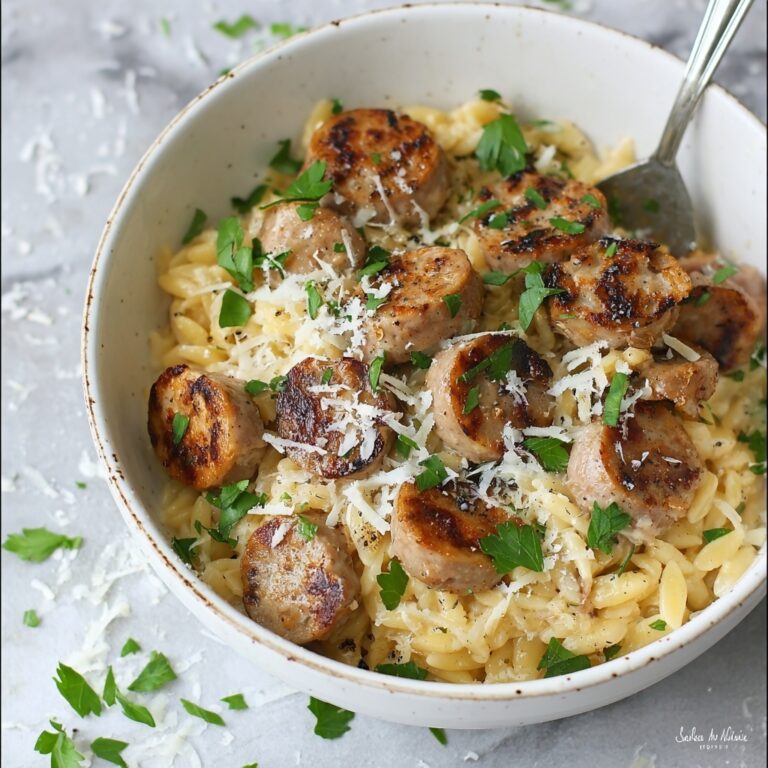 Creamy Chicken Sausage Orzo Recipe