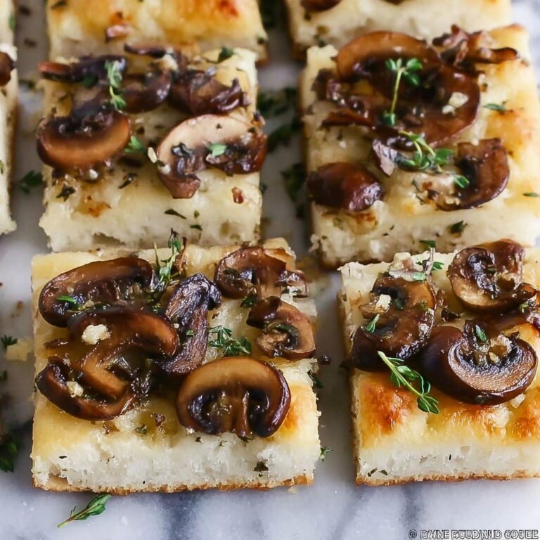 Crispy Mushroom Focaccia: A Savory Artisan Delight Recipe