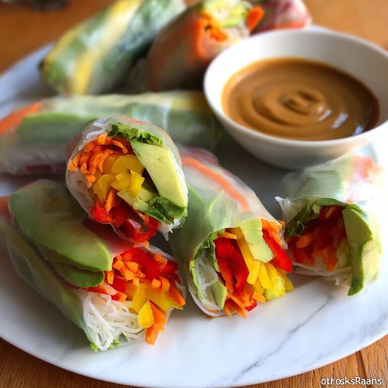 Vegan Summer Rolls with Fresh Vegetables and Herbs Recipe